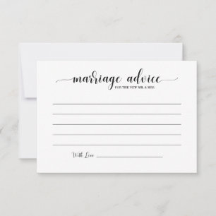 Marriage Advice For The New Mr. And Mrs. Card