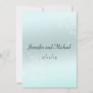 Marriage Advice,  Pretty Blue Wedding Comment Card