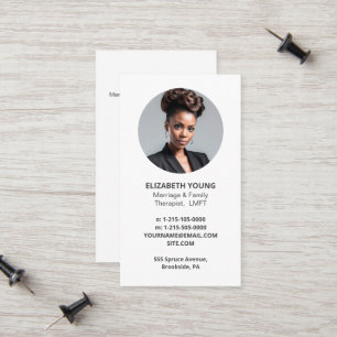 Marriage And Family Coach Photo and QR Calling Card