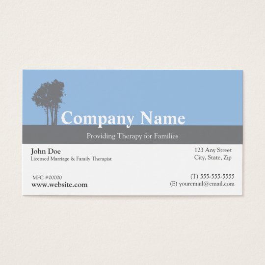 Marriage and Family Therapist Business Card