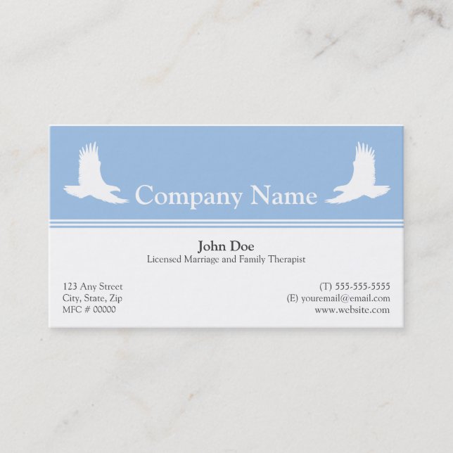 Marriage and Family Therapist Business Card (Front)
