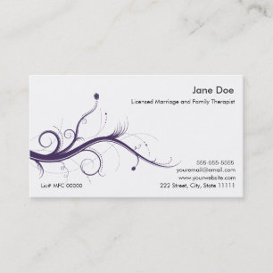 Marriage and Family Therapist Business Card