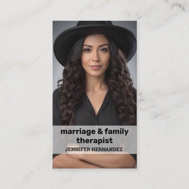 Marriage And Family Therapist Custom QR Business Card (Front)