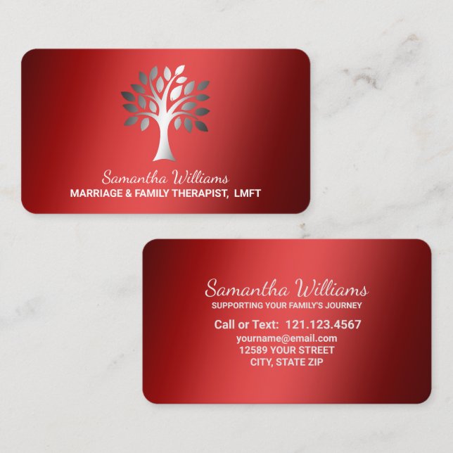 Marriage And Family Therapist MFT Business Card (Front/Back)