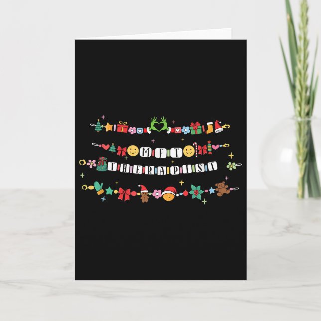 Marriage And Family Therast Bracelet Christmas Fri Card (Front)