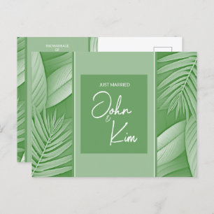 Marriage Announcement QR Code Photo Postcard