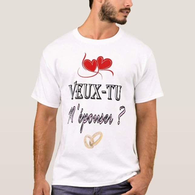 Marriage application - Do you want to marry me? T-Shirt (Front)