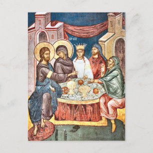 Marriage at Cana Orthodox Christian Icon Postcard