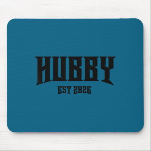 Marriage bachelor party grunge rock hubby est 2026 mouse mat