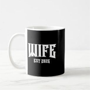Marriage Bachelor Party Grunge Rock Wife Est 2026 Coffee Mug