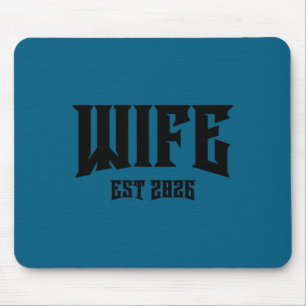 Marriage bachelor party grunge rock wife est 2026  mouse mat