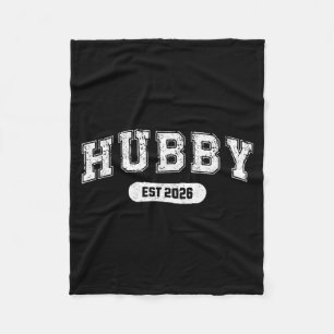 Marriage Bachelor Party Wife And Hubby Est 2026 Fleece Blanket