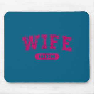 Marriage bachelor party wife and hubby est 2026 mouse mat