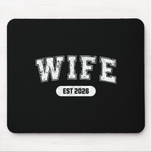 Marriage Bachelor Party Wife And Hubby Est 2026 Mouse Mat