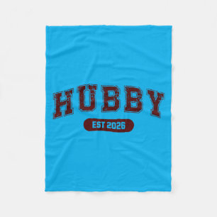 Marriage Bachelor Party Wife And Husband Est 2026 Fleece Blanket