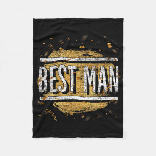 Marriage Best Man Groomsmen Wedding Bachelor Party Fleece Blanket