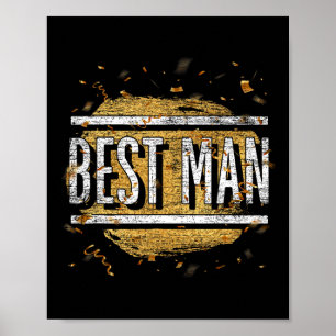 Marriage Best Man Groomsmen Wedding Bachelor Party Poster
