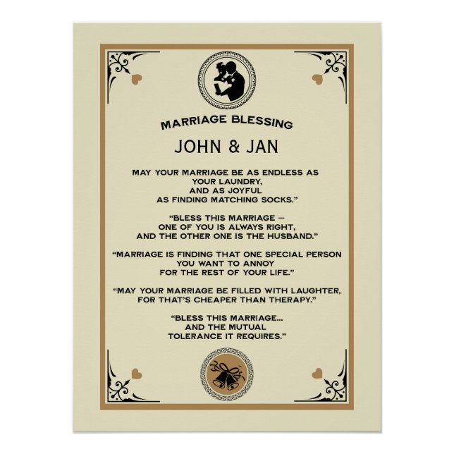 Marriage Blessing Gift Poster (Front)