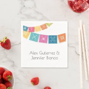 Marriage - Boda - Wedding Papel Picado Napkins