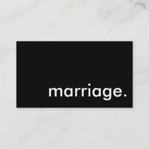 marriage. business card
