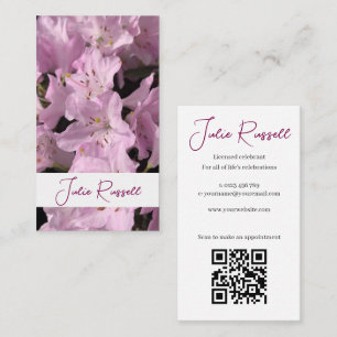 Marriage Celebrant Simple Pastel Pink Floral Business Card