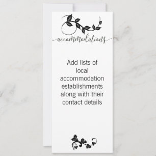 Marriage Celebration Accommodation Card