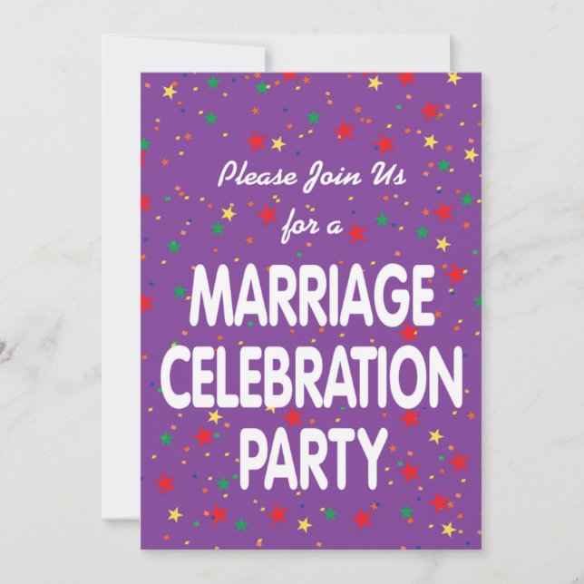 Marriage Celebration Party Invitation (Front)