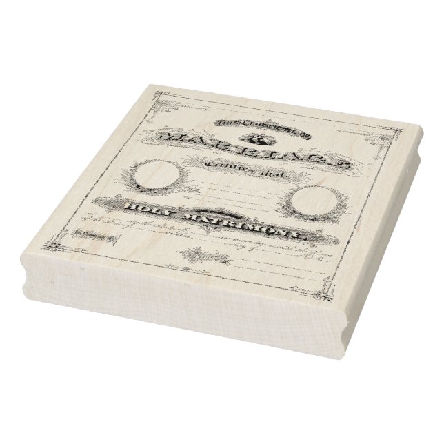 Marriage Certificate Authentic Vintage Art Stamp (Stamp)