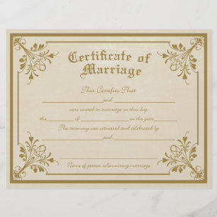 Marriage Certificate Flyer