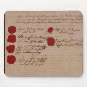Marriage certificate of Wolfgang,Mozart and Weber Mouse Mat