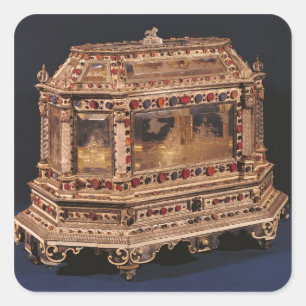 Marriage coffer, 1753 square sticker