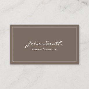Marriage Counselling Elegant Framed Business Card