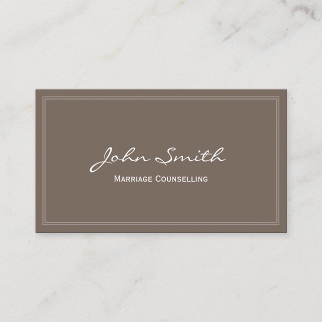 Marriage Counselling Elegant Framed Business Card (Front)