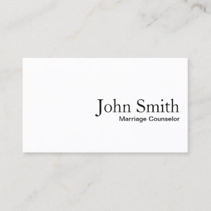 Marriage Counsellor Minimalist Business Card