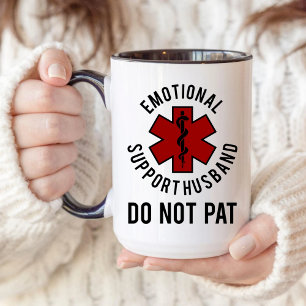 Marriage Emotional Support Husband, Newlywed Gift Mug