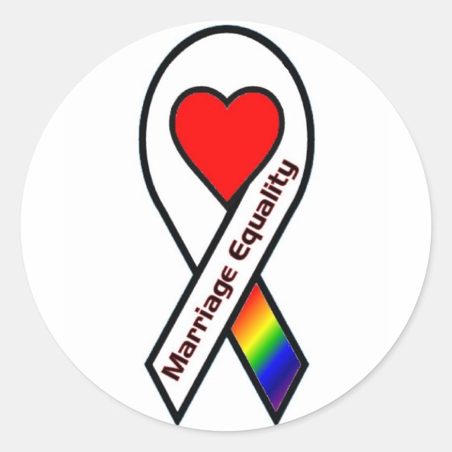 Marriage Equality Classic Round Sticker (Front)