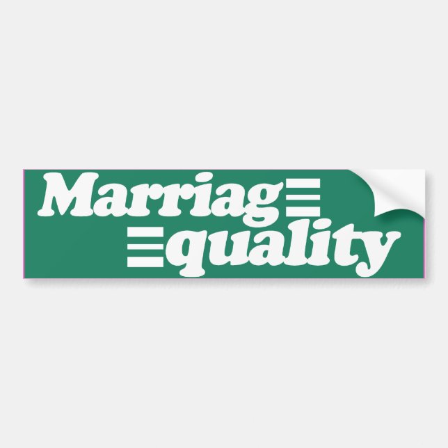 MARRIAGE EQUALITY EQUALS -.png Bumper Sticker (Front)