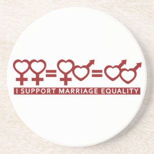 Marriage Equality / One Love custom coaster