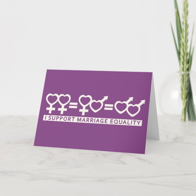 Marriage Equality / One Love custom greeting cards (Front)