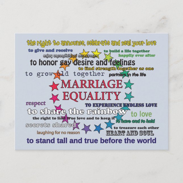 Marriage Equality Postcard (Front)