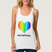 Marriage Equality Rainbow Heart Tank Top