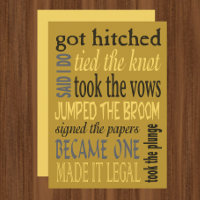 Marriage Euphemisms Funny Wedding Party Invitation