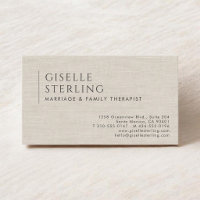 Marriage & Family Therapist Natural Linen