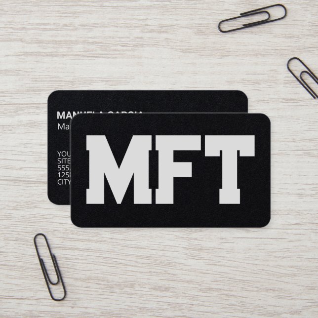 Marriage & Family Therapist QR Business Card (Front/Back In Situ)