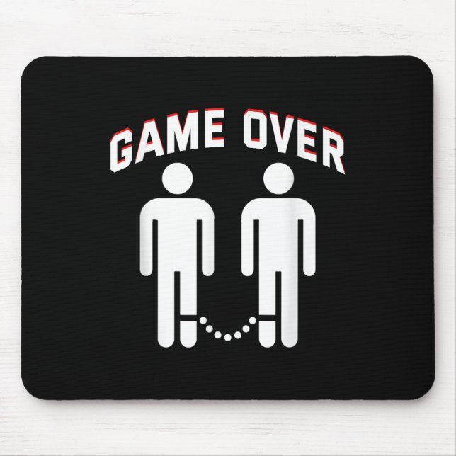 Marriage Game Over Wedding Proposal Engagement Bri Mouse Mat (Front)