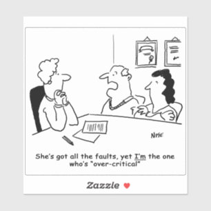 Marriage Guidance - Wife has the Faults  Cartoon.