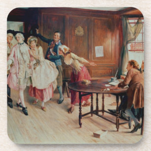 Marriage in Fleet Street, 1898 (oil on canvas) Coaster