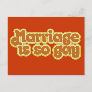 Marriage is so gay postcard