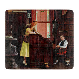 Marriage License by Norman Rockwell Cutting Board