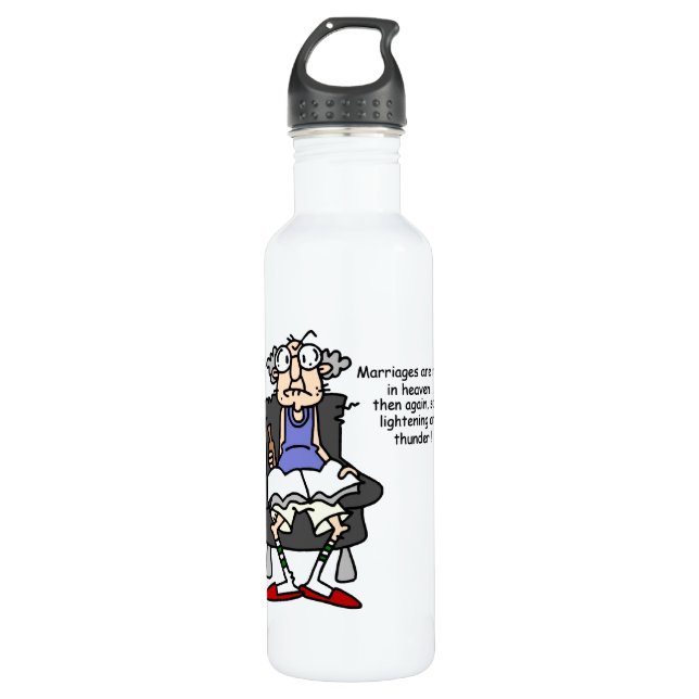 Marriage, Lightning, Thunder Humour 710 Ml Water Bottle (Front)